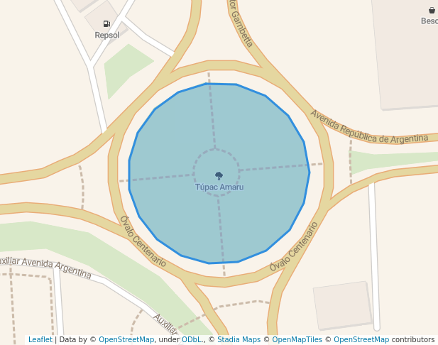 walking in Túpac Amaru map in Callao