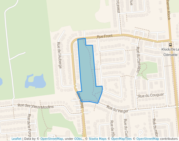 walking in Parc du Renard map in Gatineau