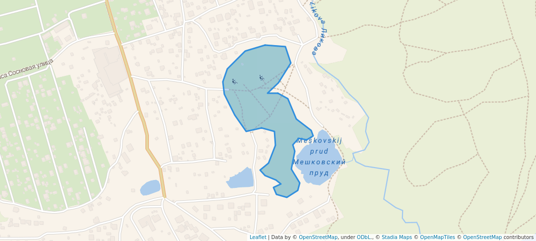 walking in Мешковский усадебный парк map in Meshkovo