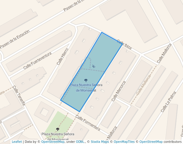 walking in Plaza Nuestra Señora de Monserrat map in Valdemoro