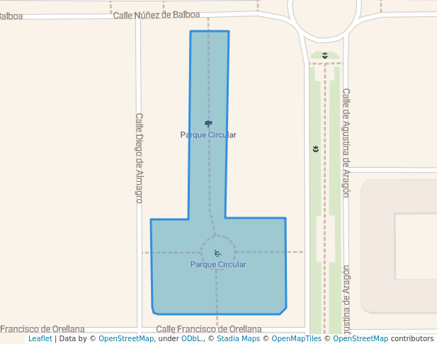 walking in Parque Circular map in Valdemoro