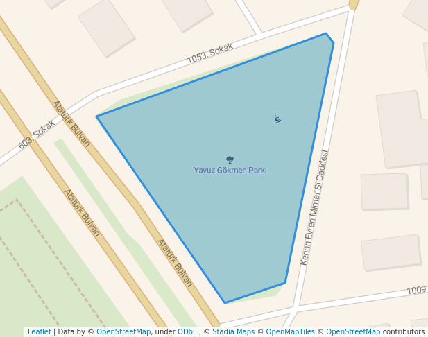 walking in Yavuz Gökmen Parkı map in Side
