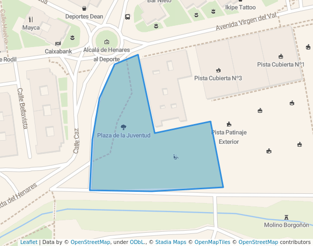 walking in Plaza de la Juventud map in Alcalá de Henares