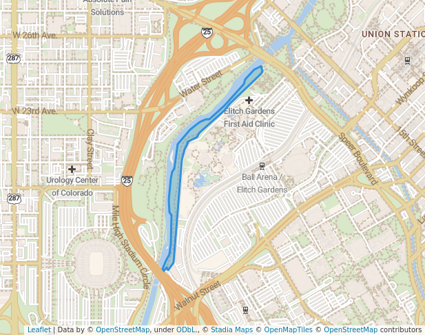 Platte River at Elitch Gardens Park