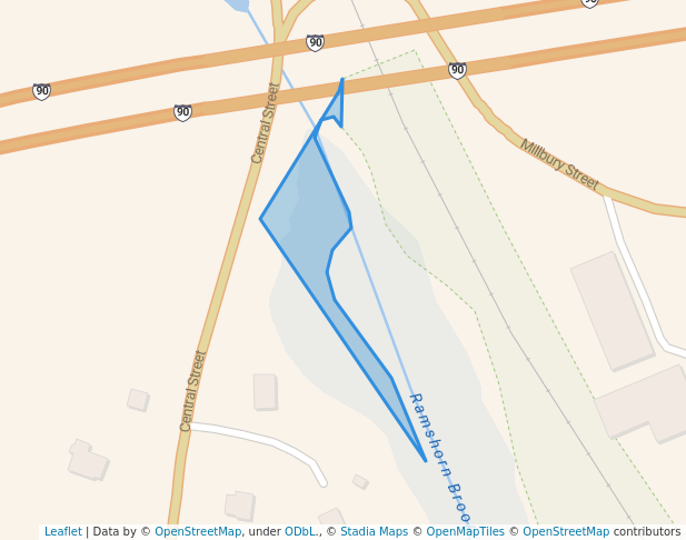 walking in Ramshorn Brook map in Auburn