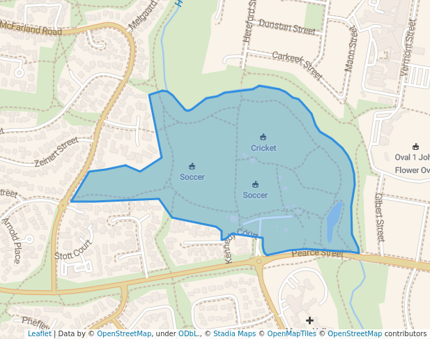 walking in Willow Park map in Wodonga
