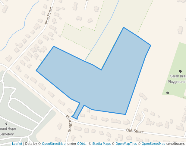 walking in Pine Street Conservation Forest map in Weymouth