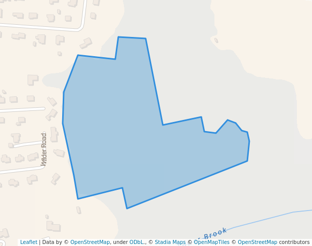 walking in Merrymount Road Conservation Area map in Hingham