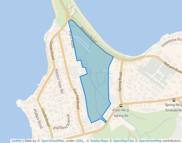 walking in Lowlands-Nahant Road map in Nahant