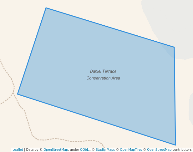 walking in Daniel Terrace Conservation Area map in Peabody