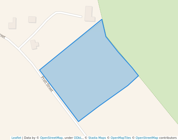 walking in Cons Land Off Pratt St map in Halifax