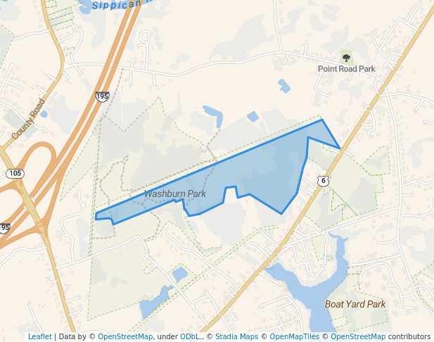 walking in Washburn Park map in Marion