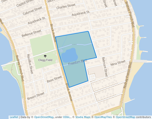 walking in Victory Park map in New Bedford