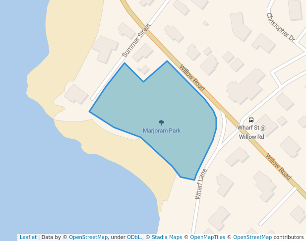 walking in Marjoram Park map in Nahant