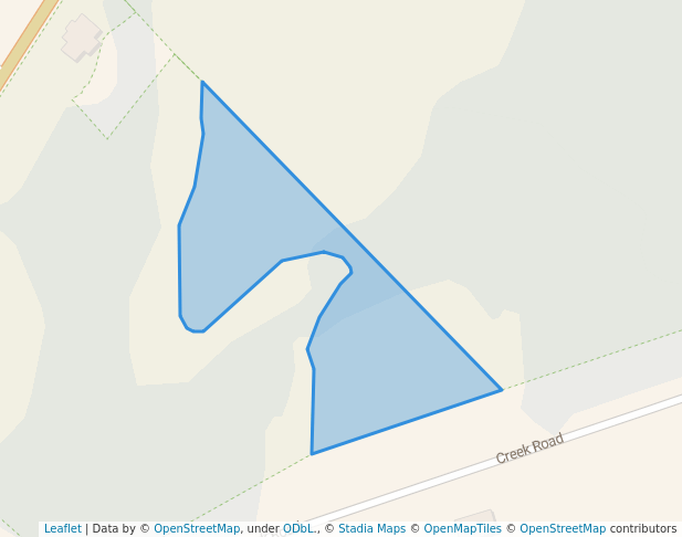 walking in Creek Road map in Marion