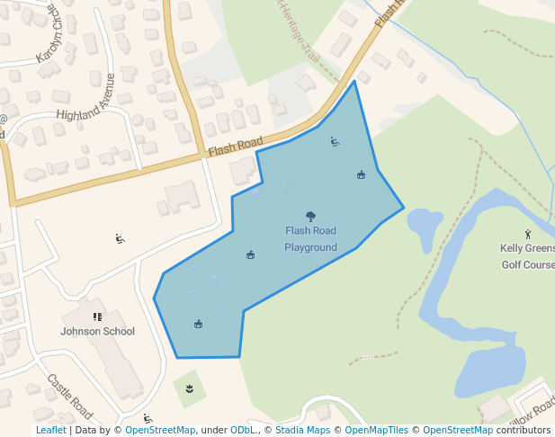walking in Flash Road Playground map in Nahant
