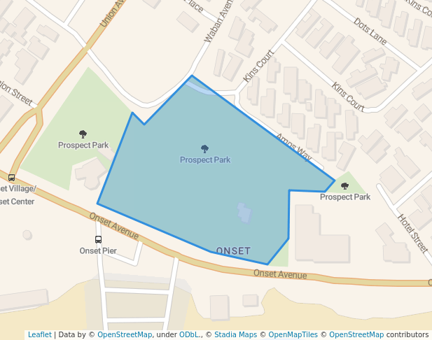 walking in Prospect Park map in Wareham