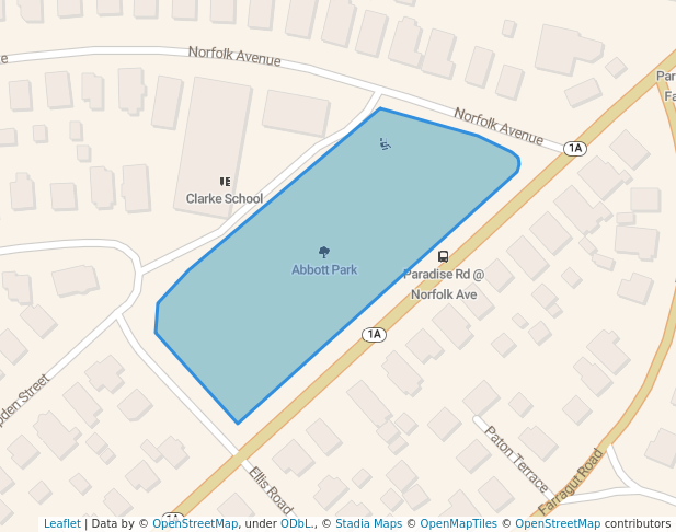 walking in Abbott Park map in Swampscott