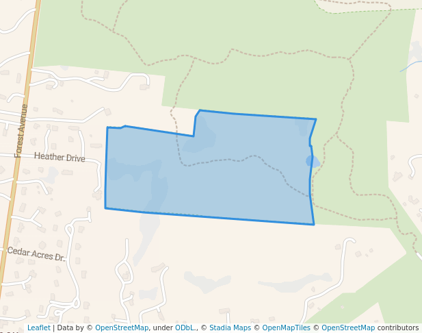 walking in Barnes Wildlife Sanctuary map in Cohasset