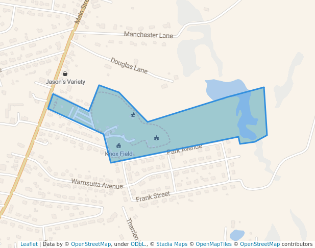 walking in Pope Park map in Acushnet