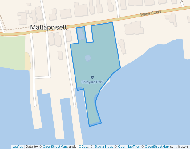 walking in Shipyard Park map in Mattapoisett