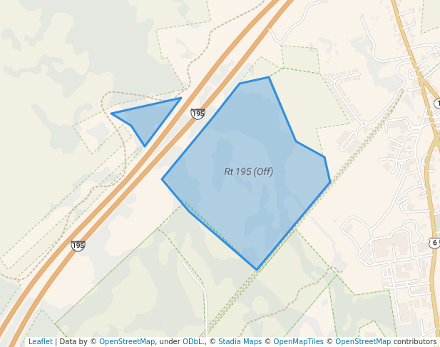 walking in Rt 195 (Off) map in Marion