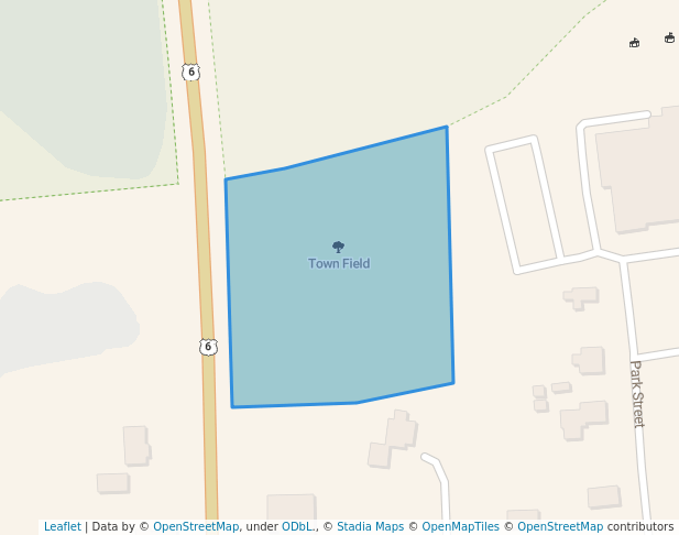 walking in Town Field map in Marion