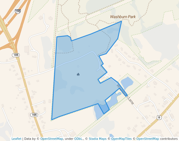 walking in Washburn Park map in Marion