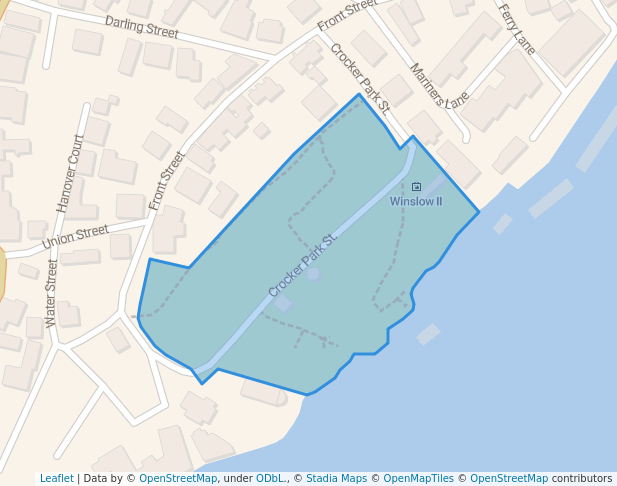 walking in Crocker Park map in Marblehead