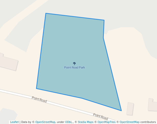 walking in Point Road Park map in Marion