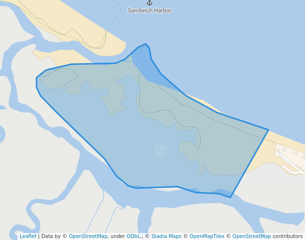 walking in Springhill Beach map in Sandwich