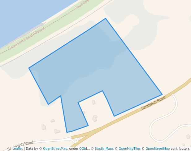 walking in Labretto Property map in Bourne