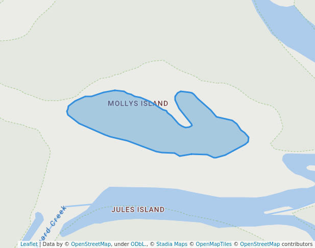 walking in Mollys Island map in Barnstable