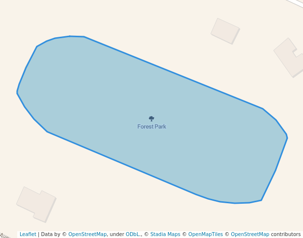 walking in Forest Park map in Oak Bluffs