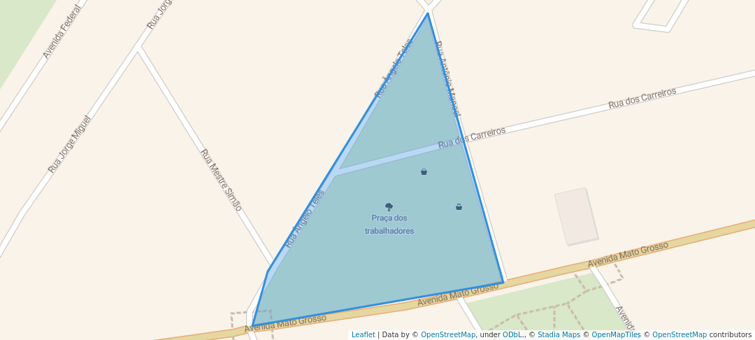 walking in Praça dos trabalhadores map in Anápolis