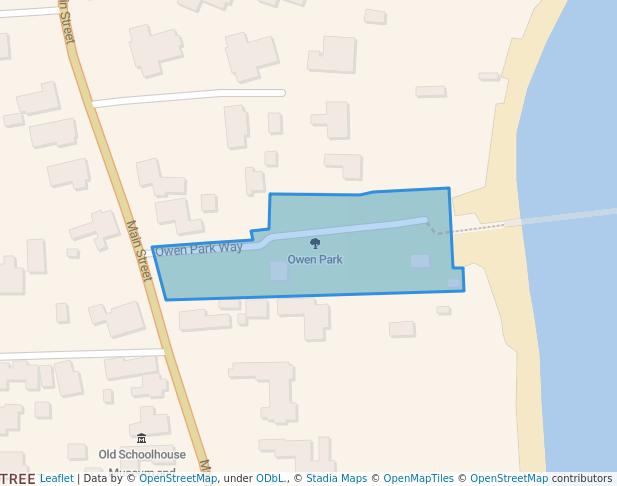 walking in Owen Park map in Tisbury