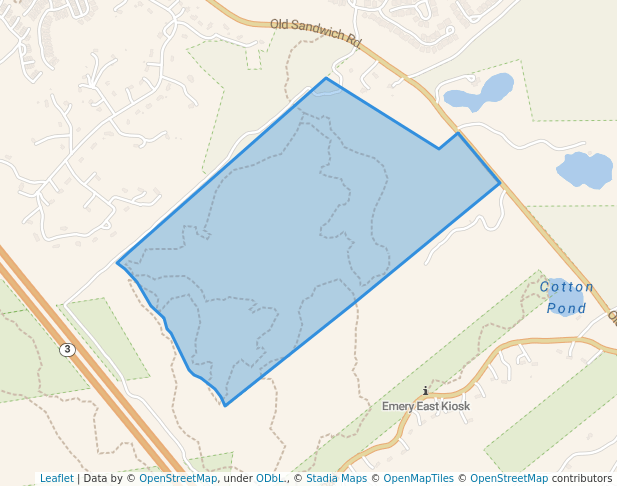 walking in Plymouth Pine Hill Wildlife Conservation Easement map in Plymouth