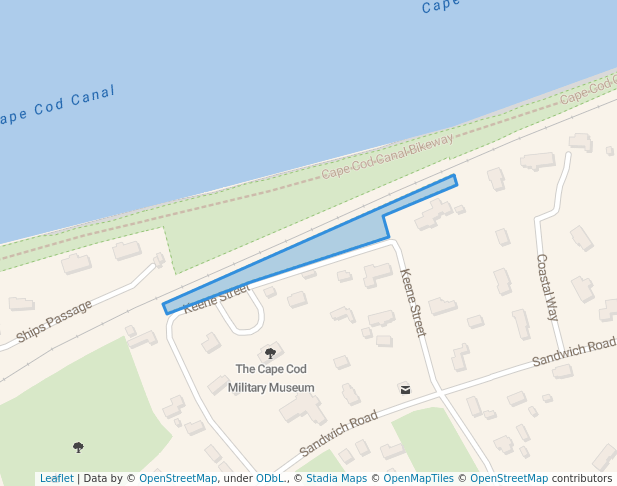 walking in Keene St Parcel map in Bourne
