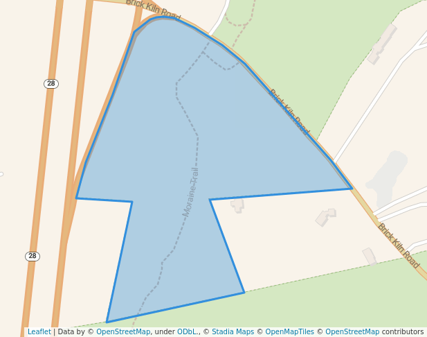 walking in Mock Moraine map in Falmouth