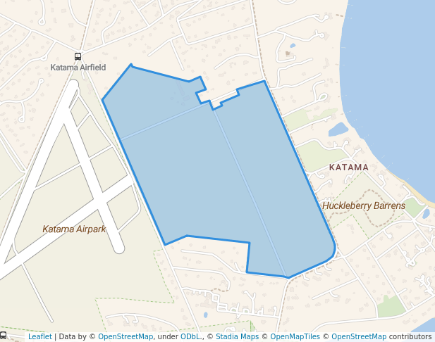 walking in Katama Farm map in Edgartown