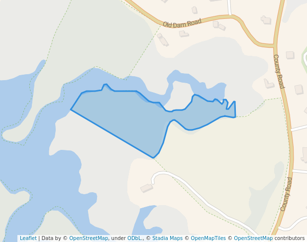 walking in Perry Marsh map in Bourne