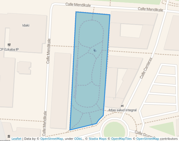 walking in Parque Zelaia map in Ansoáin