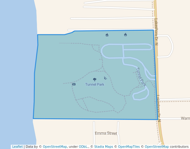 walking in Tunnel Park map in Holland