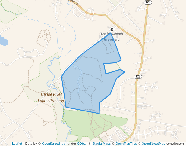 walking in Water Department Land map in Easton