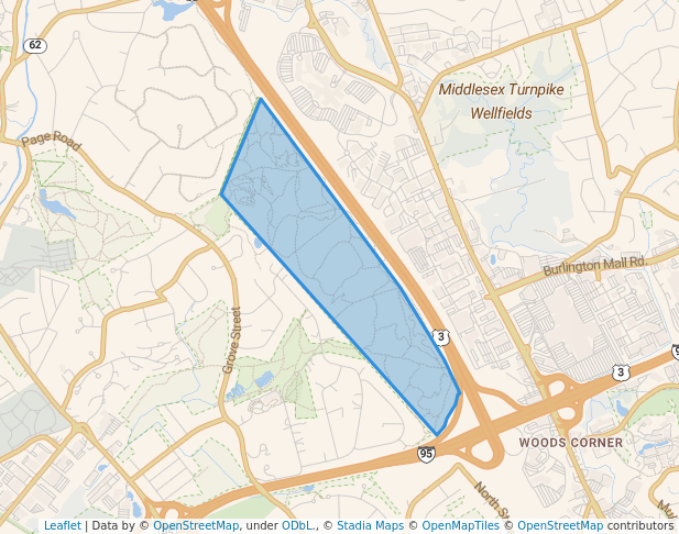 walking in Landlocked Forest map in Burlington