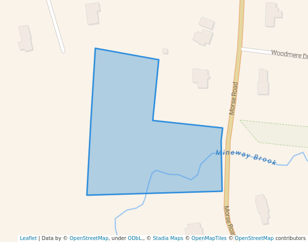 walking in Morse Road Conservation Area map in Sudbury