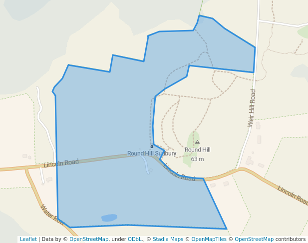 walking in Lincoln Meadows map in Sudbury