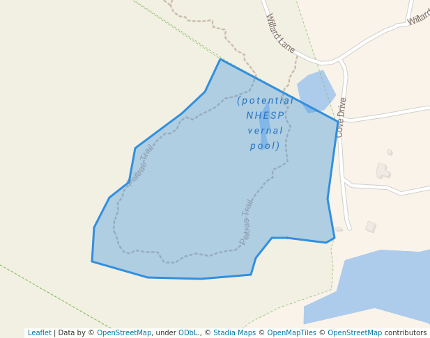 walking in Poitras Land map in Harvard