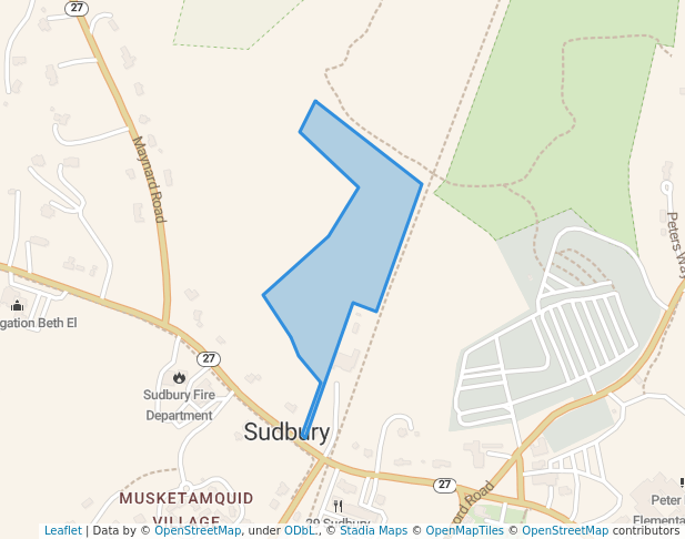 walking in Parkinson Parcel map in Sudbury