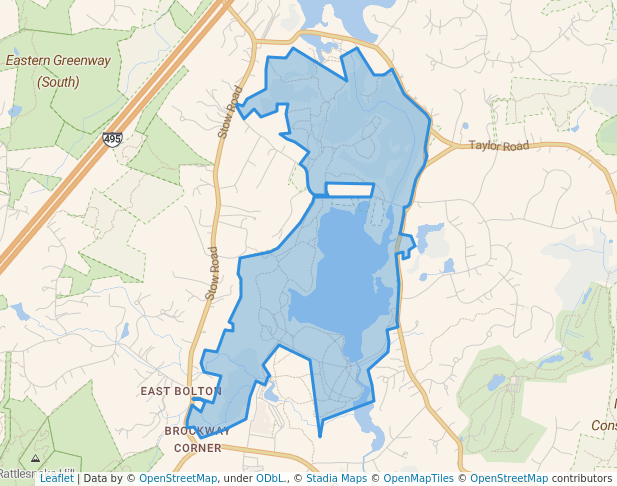 walking in Delaney Flood Control Site map in Harvard